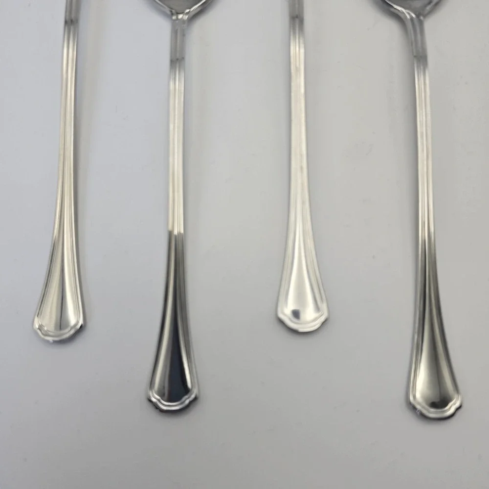 Reed & Barton Clovelly Iced Tea‎ Spoons Set of 4 Stainless Flatware 8